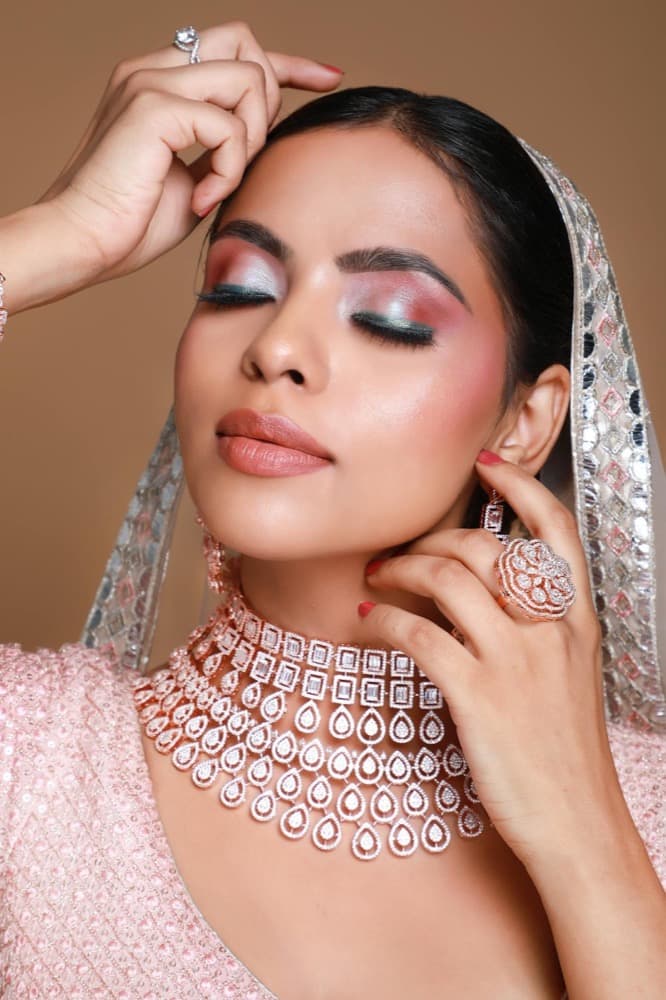 Cocktail makeup by Shivani, professional makeup artist in Chandigarh