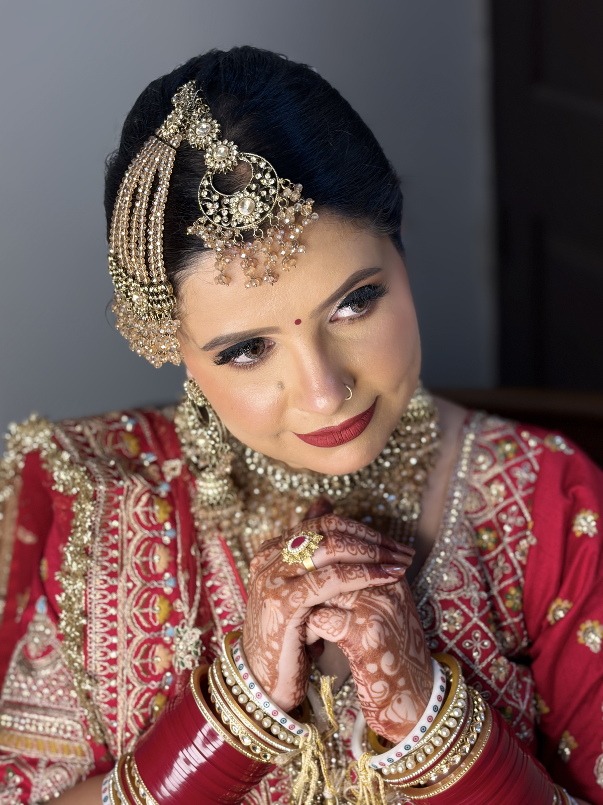 Bridal makeup portrait by Shivani